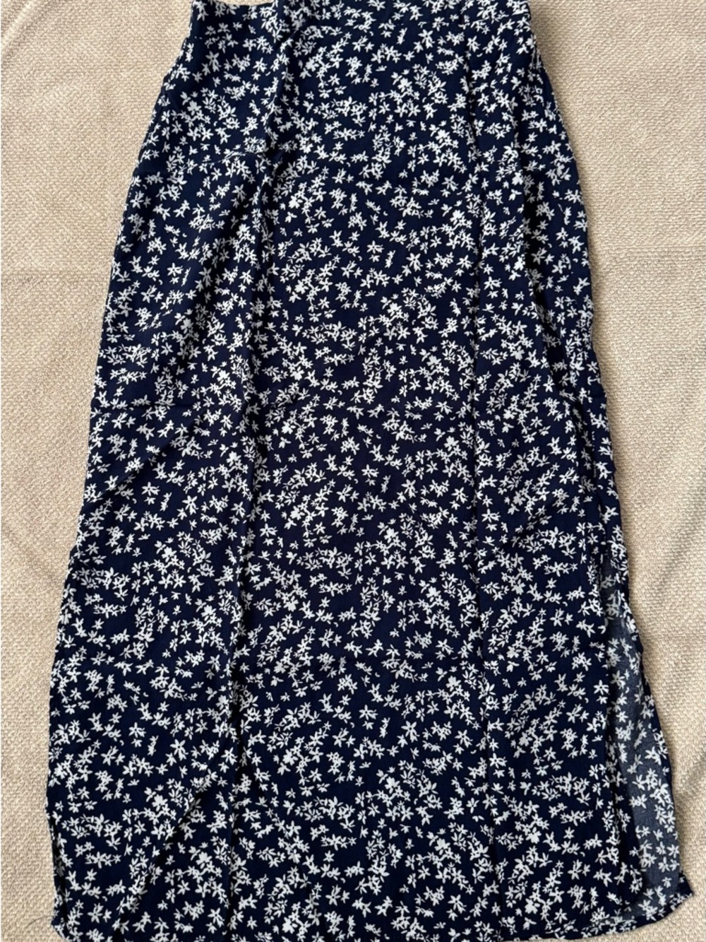 Cotton On Navy and White Floral Maxi Skirt